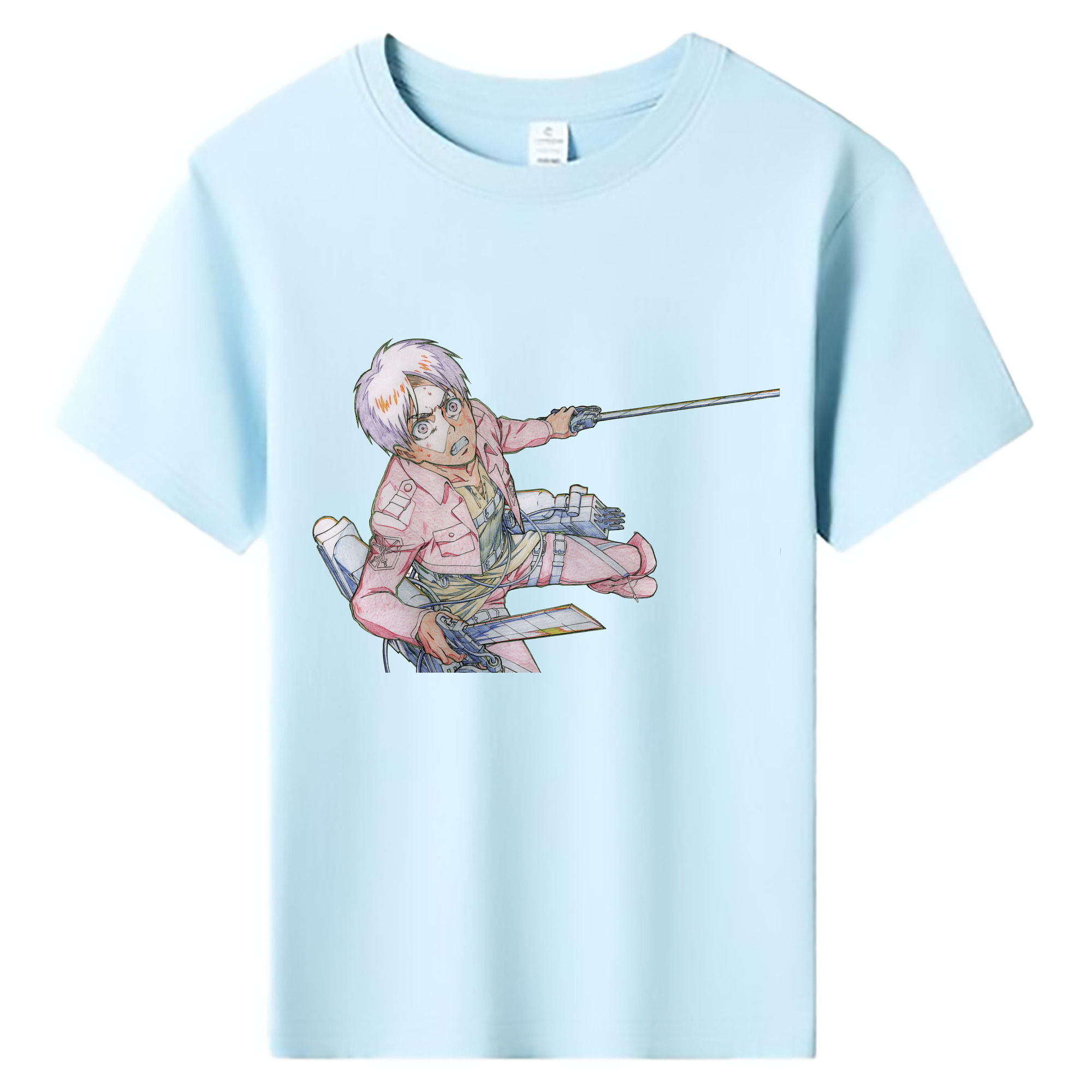（画像用） 進撃の巨人 エレン･イェーガー Attack on Titan Eren Jäger 綿100％キッズTシャツ（フロントプリント）